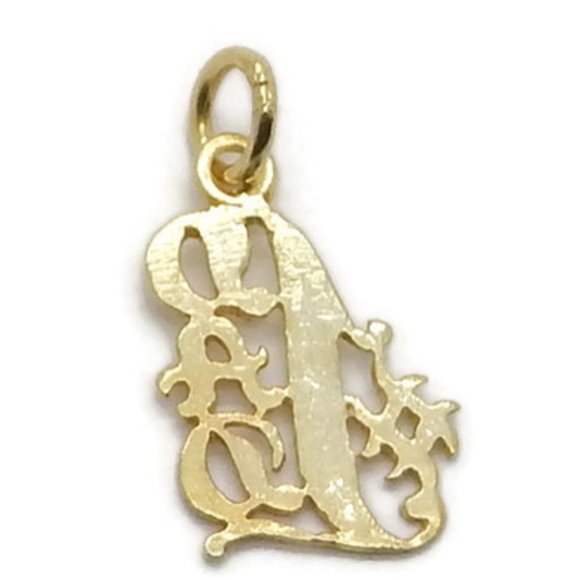 #1 DAD Pendant Charm 14k Yellow Gold!! - Picture 2 of 3